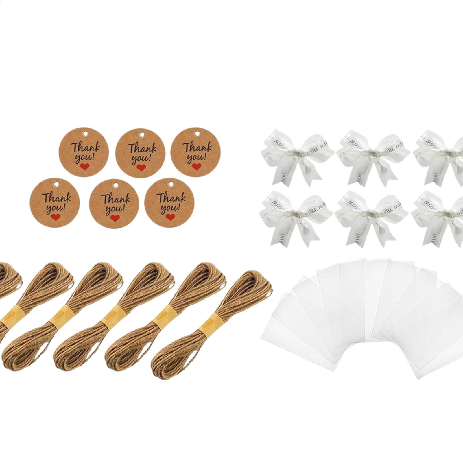 Soap Making Kit For Adults - ชุดทำสบู่สำหรับผู้เริ่มต้น DIY พร้อมแม่พิมพ์เทียนรูปองุ่นและดอกไม้ เชือก โบว์ ป้ายชื่อ